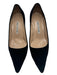 Manolo Blahnik Shoe Size 38.5 Black Suede Pointed Toe Closed Almond Toe Pumps Black / 38.5