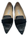 Jimmy Choo Shoe Size 38.5 Silver & Black Velvet Shimmer Pointed Toe Bow Loafers Silver & Black / 38.5