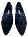 Manolo Blahnik Shoe Size 38.5 Navy & Black Suede Oxford lace up Loafers Navy & Black / 38.5