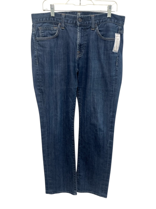 7 For All Mankind Size 34 medium dark wash Cotton Blend Washed Jean Men's Pants medium dark wash / 34