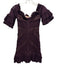 5a7 Cinq a Sept Size 2 Burgundy Purple Cotton & Nylon 1/2 Sleeve Lace Dress Burgundy Purple / 2