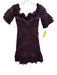 5a7 Cinq a Sept Size 2 Burgundy Purple Cotton & Nylon 1/2 Sleeve Lace Dress Burgundy Purple / 2