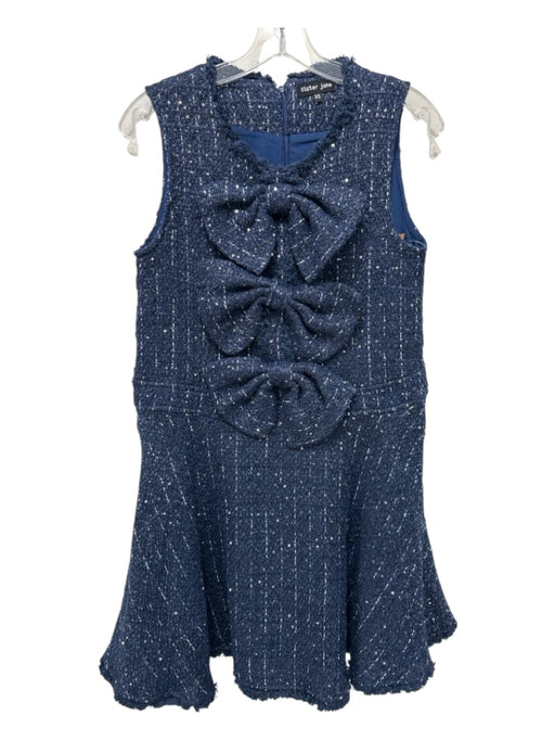 Sister Jane Size XS Navy, White & Gold Polyester Tweed Sleeveless Sequin Dress Navy, White & Gold / XS