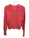 Free People Size XS Salmon Pink Cotton & Acrylic Open Knit seam detail Sweater Salmon Pink / XS