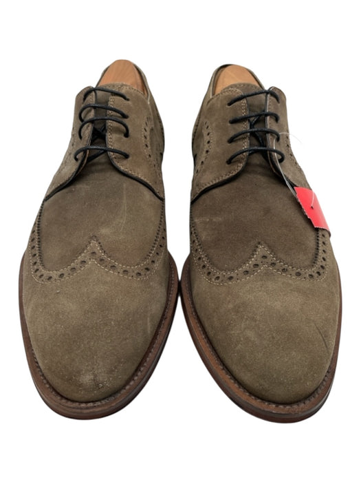 Magnanni Shoe Size 10.5 Like New Green Suede Solid Brogue Men's Shoes Green / 10.5