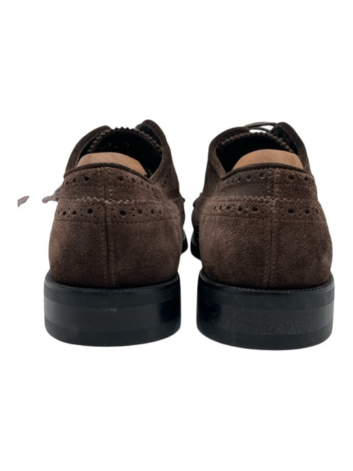 Saks Fifth Ave Shoe Size 10 Like New Dark Brown Suede Solid Wingtip Dress Shoes Dark Brown / 10