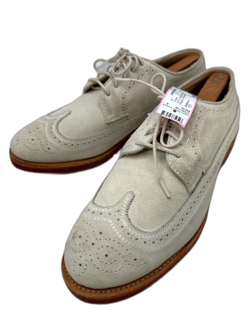 Walkover Shoe Size 11 AS IS White Suede Solid Wingtip Brogue Men's Shoes White / 11