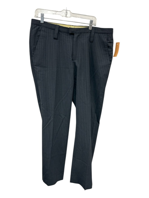 J.Lindberg Size 54 Gray & Yellow Polyester Striped Zip Fly Men's Pants Gray & Yellow / 54