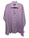 Boss Size 16 Purple Cotton Twill French Cuff Button up Men's Long Sleeve Shirt Purple / 16