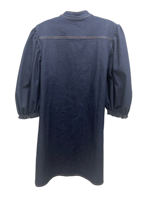 See By Chloe Size 40 Dark Wash Cotton Denim 3 Buttons Knee Length Dress Dark Wash / 40