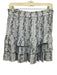 Loveshackfancy Size M Blue & Multi Viscose Floral Elastic Waist Ruffle Skirt Blue & Multi / M