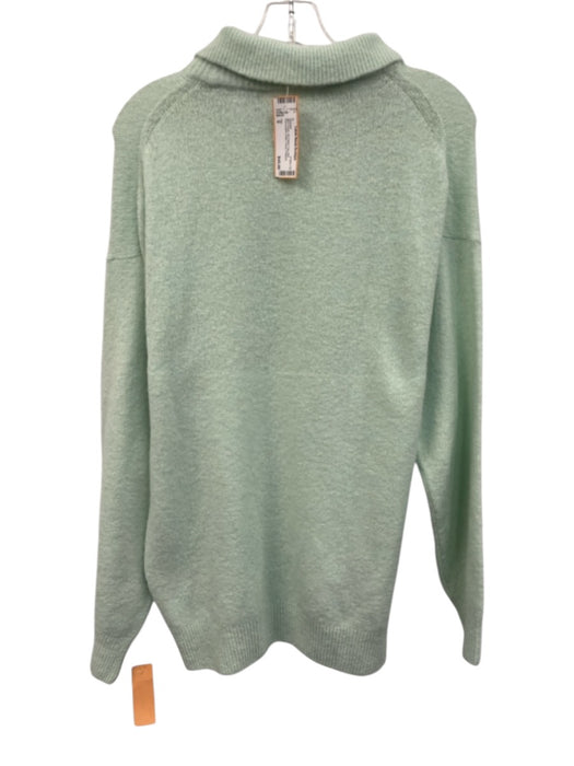 Tibi Size S Mint Green No Fabric Tag Knit Removable Collar Fuzzy Sweater Mint Green / S
