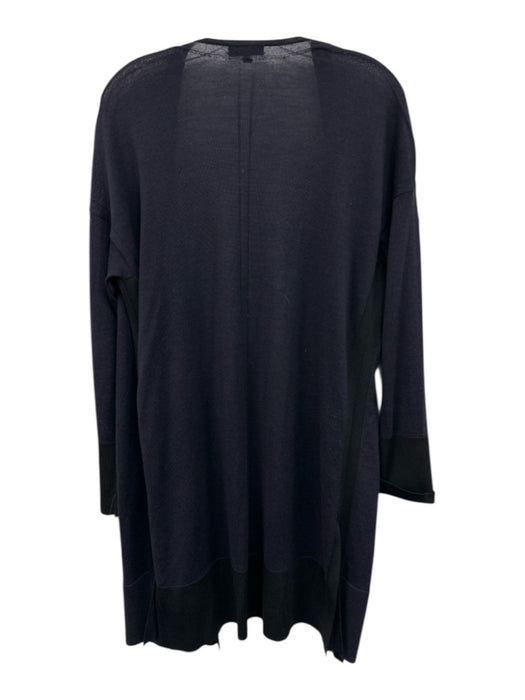 Rag & Bone Size S Navy & Black Wool Knit Open Front Contrast Trim Cardigan Navy & Black / S