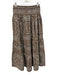 Orsina Size One Size Taupe Beige & White Cotton Paisley Embroidery Tiered Skirt Taupe Beige & White / One Size