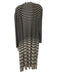Giorgio Armani Size 48 Cream White & Black Cashmere Knit Striped Duster Cardigan Cream White & Black / 48