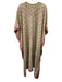 Sama Sitara Size One Size Taupe Beige & Multi Cotton & Silk Floral Kaftan Dress Taupe Beige & Multi / One Size