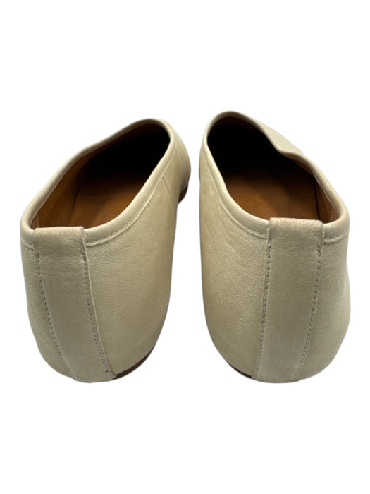 Coclico Shoe Size 38.5 Cream White Leather Upper Pump Chisel Toe Flats Cream White / 38.5