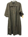Rena Lange Size 12 Olive Green Cotton Blend 1/2 Dolman Sleeve Collared Dress Olive Green / 12