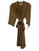 M.M. Lafleur Size M Tan Brown Triacetate Blend 1/2 Sleeve V Neck Paneled Dress Tan Brown / M