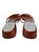 Pedro Garcia Shoe Size 38 Rust Brown Satin Upper Swarovski crystal Mule Sandals Rust Brown / 38
