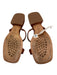 Pedro Garcia Shoe Size 38 Rust Brown Satin Upper Swarovski crystal Mule Sandals Rust Brown / 38