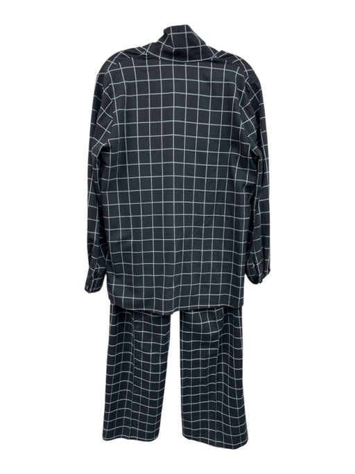 Pearl by Lela Rose Size 10/M Mixed Blues Polyester Blend Grid Pant Set Mixed Blues / 10/M