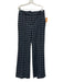 Pearl by Lela Rose Size 10/M Mixed Blues Polyester Blend Grid Pant Set Mixed Blues / 10/M