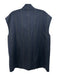 Tibi Size M Navy Blue & Orange Viscose Sleeveless Stripe Tie V Neck Top Navy Blue & Orange / M