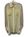 Givenchy Size 40 Yellow & Beige Silk Long Sleeve Button Up Color Block Top Yellow & Beige / 40