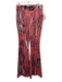 Conner Ives Size M Pink & gray Polyester Blend Abstract Print Flare Pants Pink & gray / M