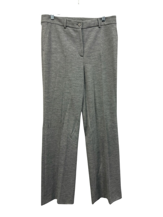 Akris Punto Size 10 Light Gray Wool Heathered Pintuck Pleats Pants Light Gray / 10