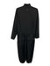Tibi Size M Black Polyester Blend Long Sleeve Zip Front high neck Jumpsuit Black / M
