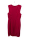 Black Halo Size 10 Fuschia Polymide Sleeveless Darted Round Neck Midi Dress Fuschia / 10