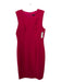 Black Halo Size 10 Fuschia Polymide Sleeveless Darted Round Neck Midi Dress Fuschia / 10