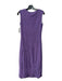 Fuzzi Size Large Purple Polymide Lace Overlay Body Con Midi Dress Purple / Large