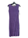 Fuzzi Size Large Purple Polymide Lace Overlay Body Con Midi Dress Purple / Large