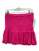 Love Shack Fancy Size Medium Bright Pink Cotton Smocked Waist Band Ruffle Skirt Bright Pink / Medium