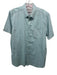 Ted Baker Size 5 Seafoam Green Cotton Solid Button Up Men's Short Sleeve Seafoam Green / 5
