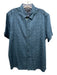 Ted Baker Size 5 Blue & White Cotton Floral Button Up Button Down Short Sleeve Blue & White / 5
