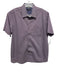 Ted Baker Size 5 Purple & Blue Print Cotton Blend Abstract Men's Short Sleeve Purple & Blue Print / 5