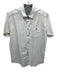 Ted Baker Size 5 White Linen Blend Solid Button Up Men's Short Sleeve White / 5