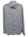 Peter Millar Size M Purple & Multi Print Synthetic Grid Men's Long Sleeve Shirt Purple & Multi Print / M