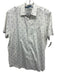 Ted Baker Size 5 White & Blue Cotton Blend Floral Button up Men's Short Sleeve White & Blue / 5