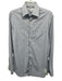 Peter Millar Size M Blue & White Synthetic Plaid Button up Long Sleeve Shirt Blue & White / M