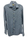 Peter Millar Size M Aqua & White Synthetic Plaid Button Up Long Sleeve Shirt Aqua & White / M