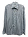 Peter Millar Size M Blue & Light Blue Print Cotton Plaid Men's Long Sleeve Shirt Blue & Light Blue Print / M