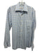 Peter Millar Size M Blue & Tan Cotton Grid Button up Men's Long Sleeve Shirt Blue & Tan / M