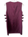 Self-Portrait Size 4 Burgundy Red Polyester Satin Rhinestone Chain Dress Burgundy Red / 4