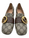 Gucci Shoe Size 37 Taupe & Brown Coated Canvas Upper Guccissima Loafers Taupe & Brown / 37