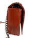 Prada Clay Orange Saffiano Leather Glossy Silver Tone Hardware Shoulder Bag Clay Orange